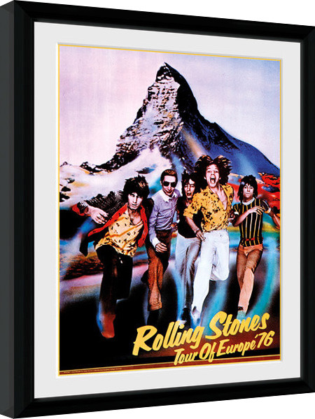 Κορνιζαρισμένη αφίσα The Rolling Stones - On Tour 76