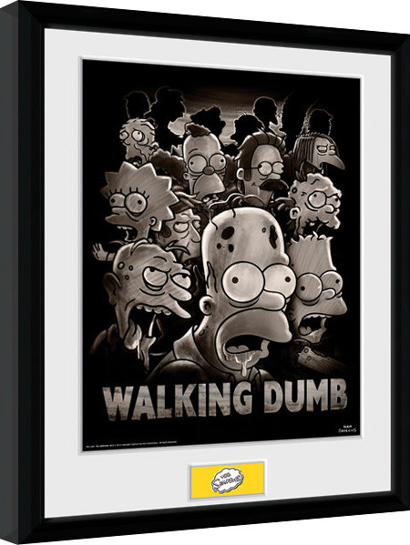 Framed poster The Simpsons - The Walking Dumb