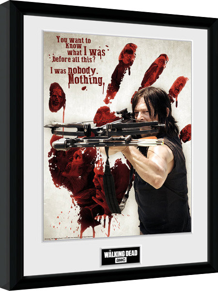 Κορνιζαρισμένη αφίσα The Walking Dead - Daryl Bloody Hand