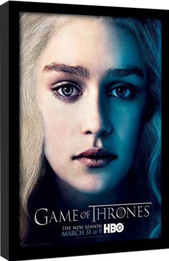Κορνιζαρισμένη αφίσα GAME OF THRONES 3 - daenerys