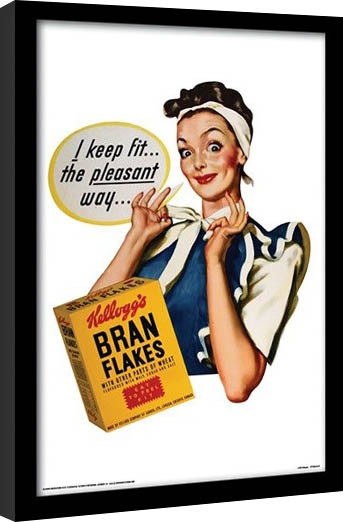 Framed poster VINTAGE KELLOGGS - i keep fit
