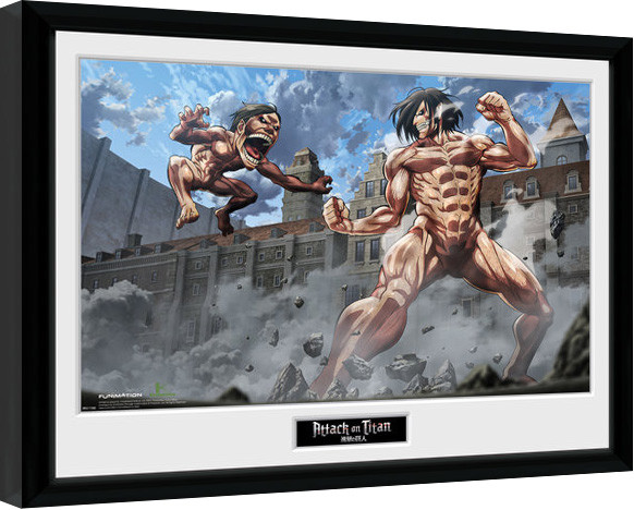 Κορνιζαρισμένη αφίσα Attack On Titan - Titan Fight