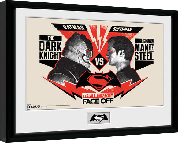 Uokvirjen plakat Batman Vs Superman - Face Off