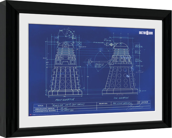 Κορνιζαρισμένη αφίσα Doctor Who - Dalek Blueprint