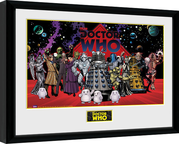 Κορνιζαρισμένη αφίσα Doctor Who - Villains Landscape