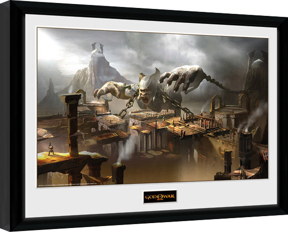 Κορνιζαρισμένη αφίσα God of War - Concept Art Canyon