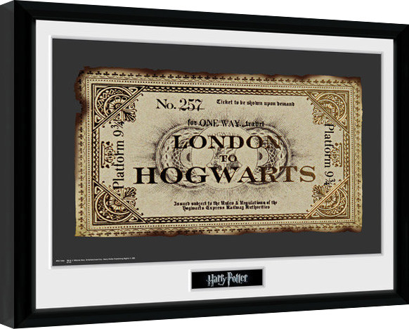 Uokvirjen plakat Harry Potter - Ticket