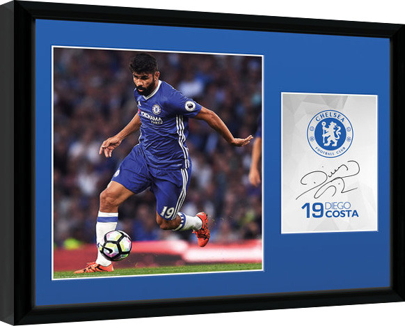 Κορνιζαρισμένη αφίσα Chelsea - Costa 16/17