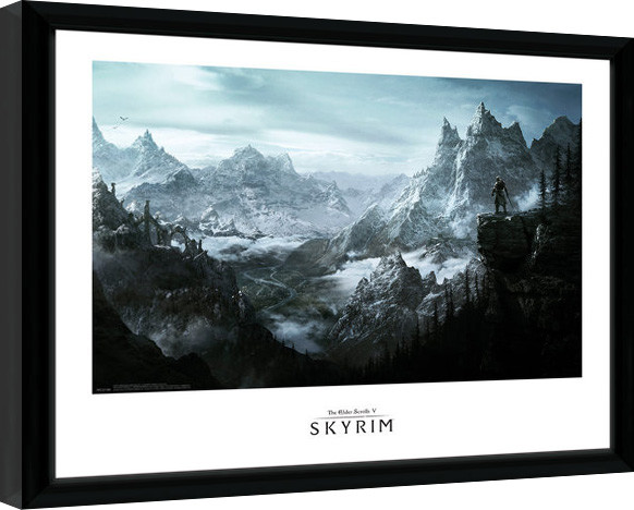 Uokvirjen plakat Skyrim - Vista