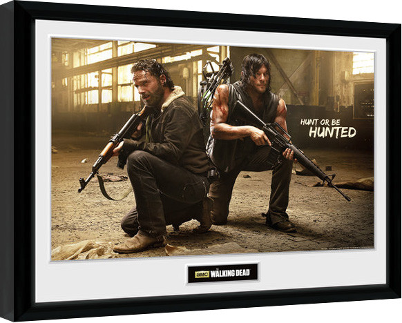 Framed Poster The Walking Dead - Rick and Daryl Hunt