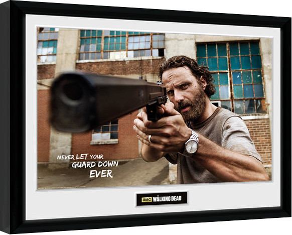 Framed poster The Walking Dead - Rick Gun