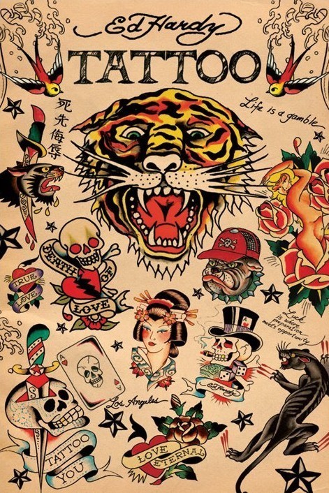 Плакат Ed Hardy - montage