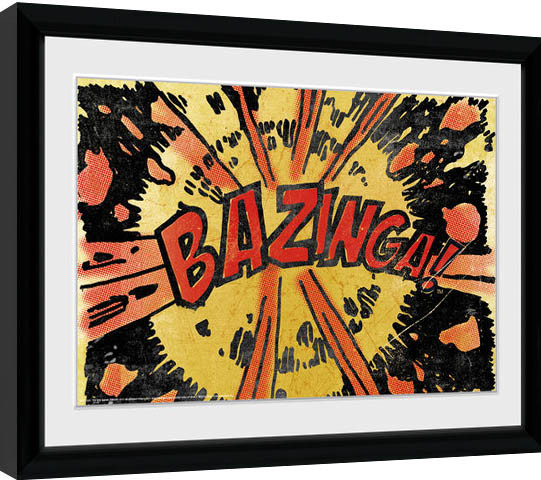 Framed poster The Big Bang Theory - Bazinga Comic