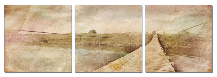 Long path Mounted Art Print