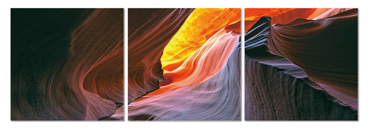 Τοποθετημένη εκτύπωση έργου τέχνης Grand Canyon enlightened rays of the sun