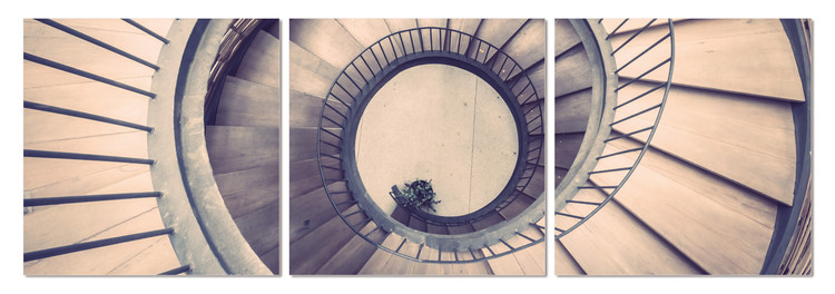 Spiral staircase Mounted Art Print