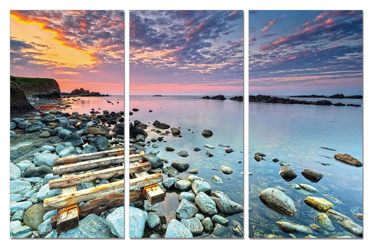 Τοποθετημένη εκτύπωση έργου τέχνης Sunrise on the coast