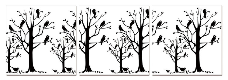 Modern design - black trees Slika