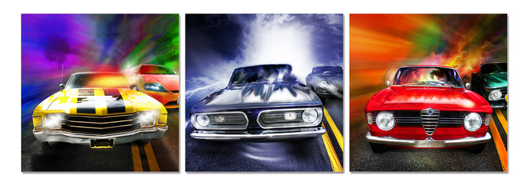 Cars Mounted Art Print