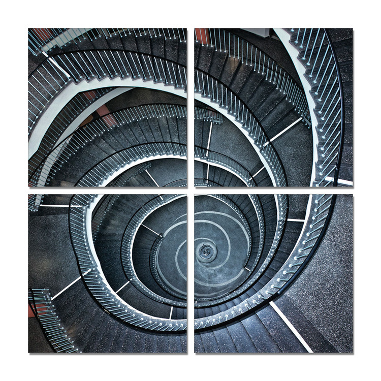 Spiral staircase Mounted Art Print