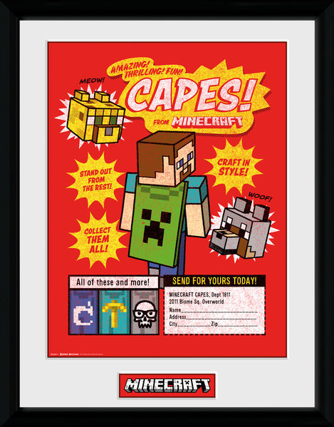 Framed poster Minecratf - Collect Them All