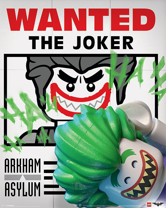 Плакат Lego® Batman - Wanted The Joker