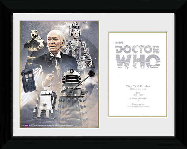 Κορνιζαρισμένη αφίσα Doctor Who - 1st Doctor William Hartnell