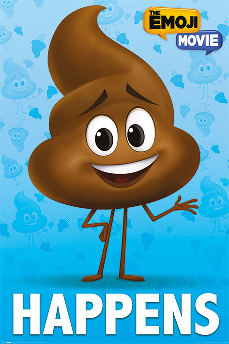 Плакат Emotki Film - Poop Happens