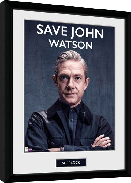 Kehystetty juliste Sherlock - Save John Watson