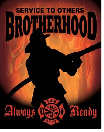 Metallikyltti Firemen - Brotherhood