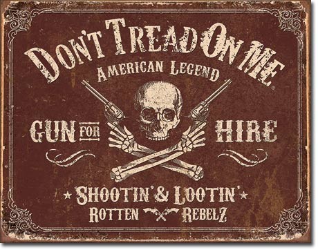 Μεταλλική πινακίδα DTOM - Gun for Hire