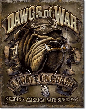 Μεταλλική πινακίδα Dawgs of War