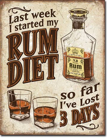 Metallikyltti Rum Diet