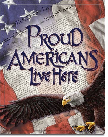 Metallikyltti Proud Americans