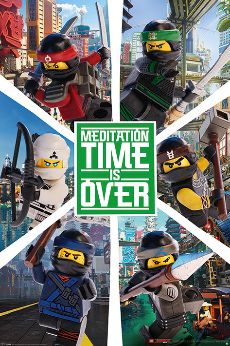Poster Lego Ninjago Movie Six Ninjas Wall Art 3+1 FREE Europosters