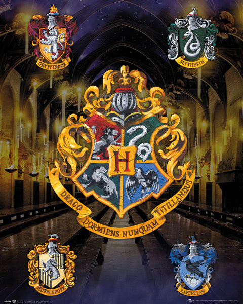 Плакат Harry Potter - House Crests