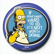 Badge THE SIMPSONS - homer hard to do