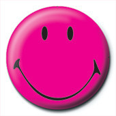 Badge SMILEY - pink