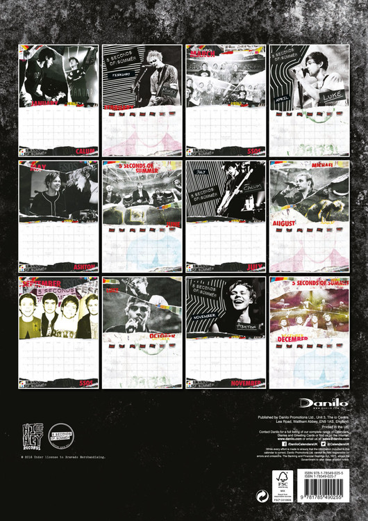 Calendar 2021 5 Seconds of Summer