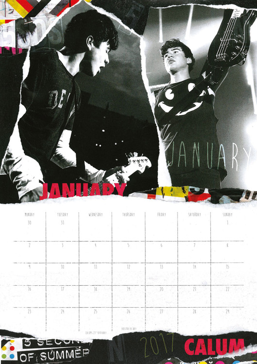 Calendar 2021 5 Seconds of Summer