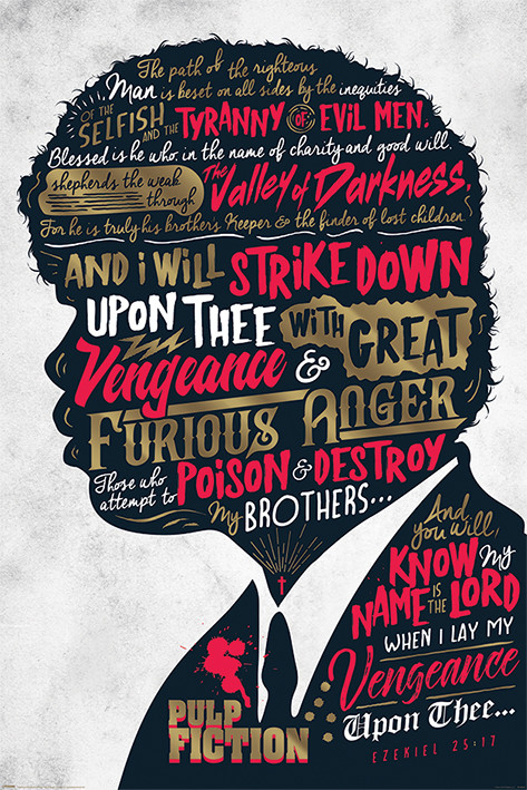 Плакат Pulp Fiction - Ezekiel 25:17