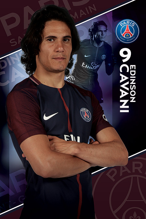 Poster PSG - Cavani 17/18