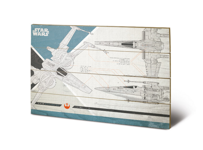 Ξύλινη τέχνη Star Wars: Die letzten Jedi - X-Wing Plans