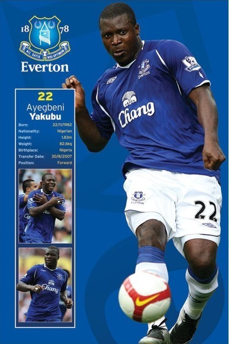 Плакат Everton - yakubu