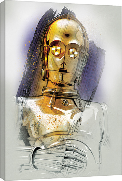 Принти на полотні Star Wars The Last Jedi - C-3PO Brushstroke