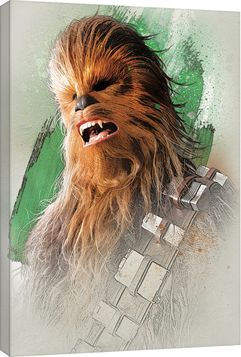Принти на полотні Star Wars The Last Jedi - Chewbacca Brushstroke