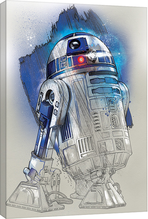 Принти на полотні Star Wars The Last Jedi - R2-D2 Brushstroke