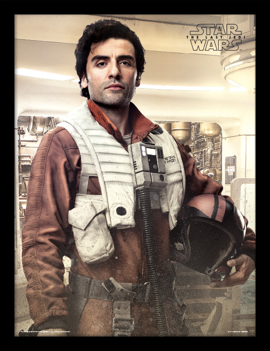 Κορνιζαρισμένη αφίσα Star Wars: Die letzten Jedi - Poe Battle Ready