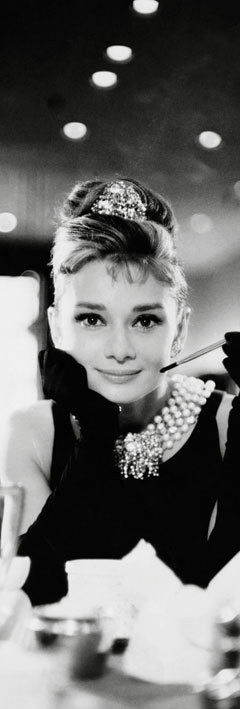 Poster Audrey Hepburn - cigarette b/w | Wall Art | 3+1 FREE