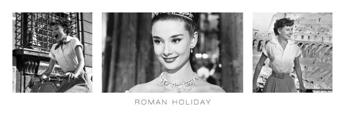 Плакат Audrey Hepburn - roman holiday triptych